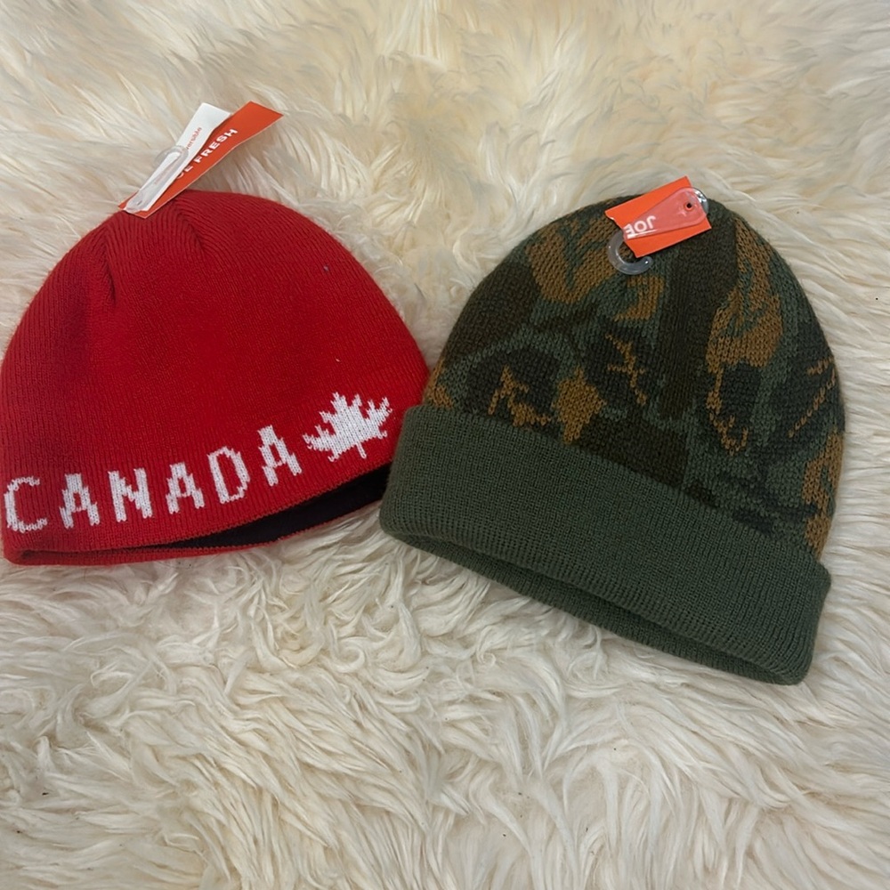 Baby Toddler Toques Winter Hat Canada Reversible & Camouflage Print Size 12-3T